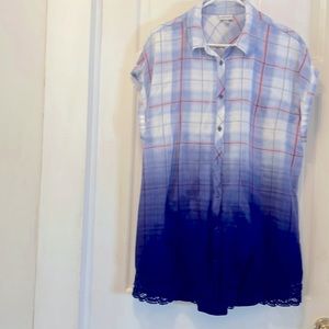 Plaid Tie Dye Shirt
